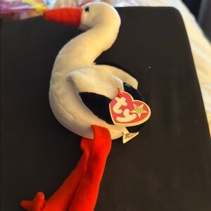 Ty White and Orange Plush Bird Toy